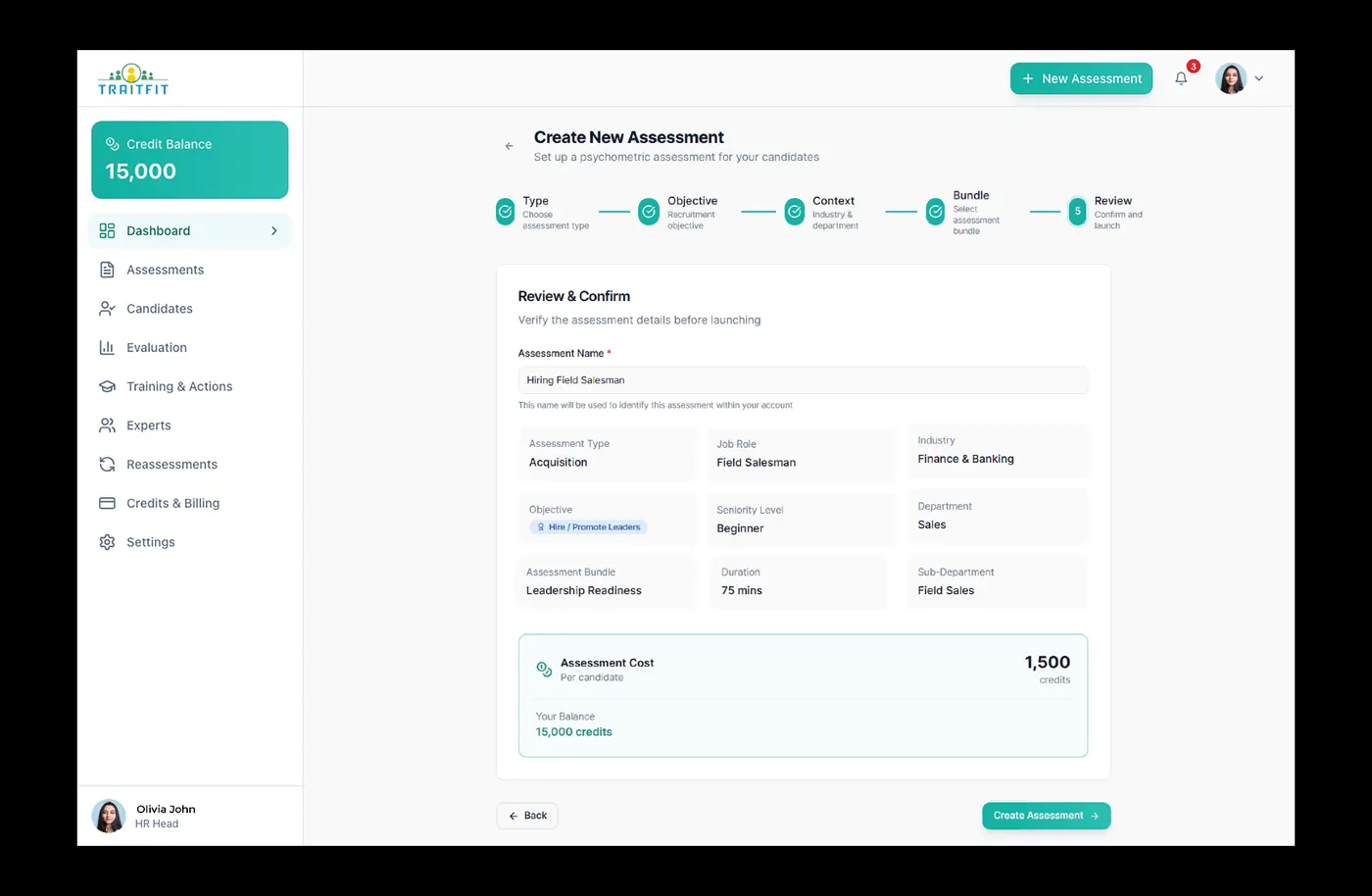 Traitfit Assessment Builder - Build Assessments in Minutes