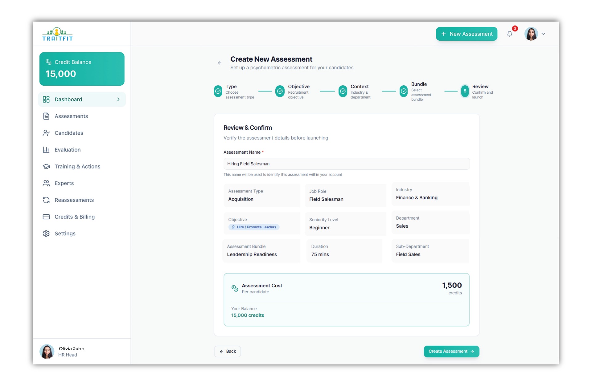 Traitfit Assessment Builder - Build Assessments in Minutes